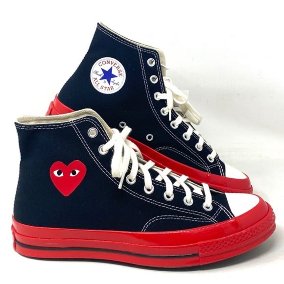 Converse Chuck 70 Comme Garcons PLAY Sneakers Men's Shoes Canvas Black A01793C - Picture 4 of 11